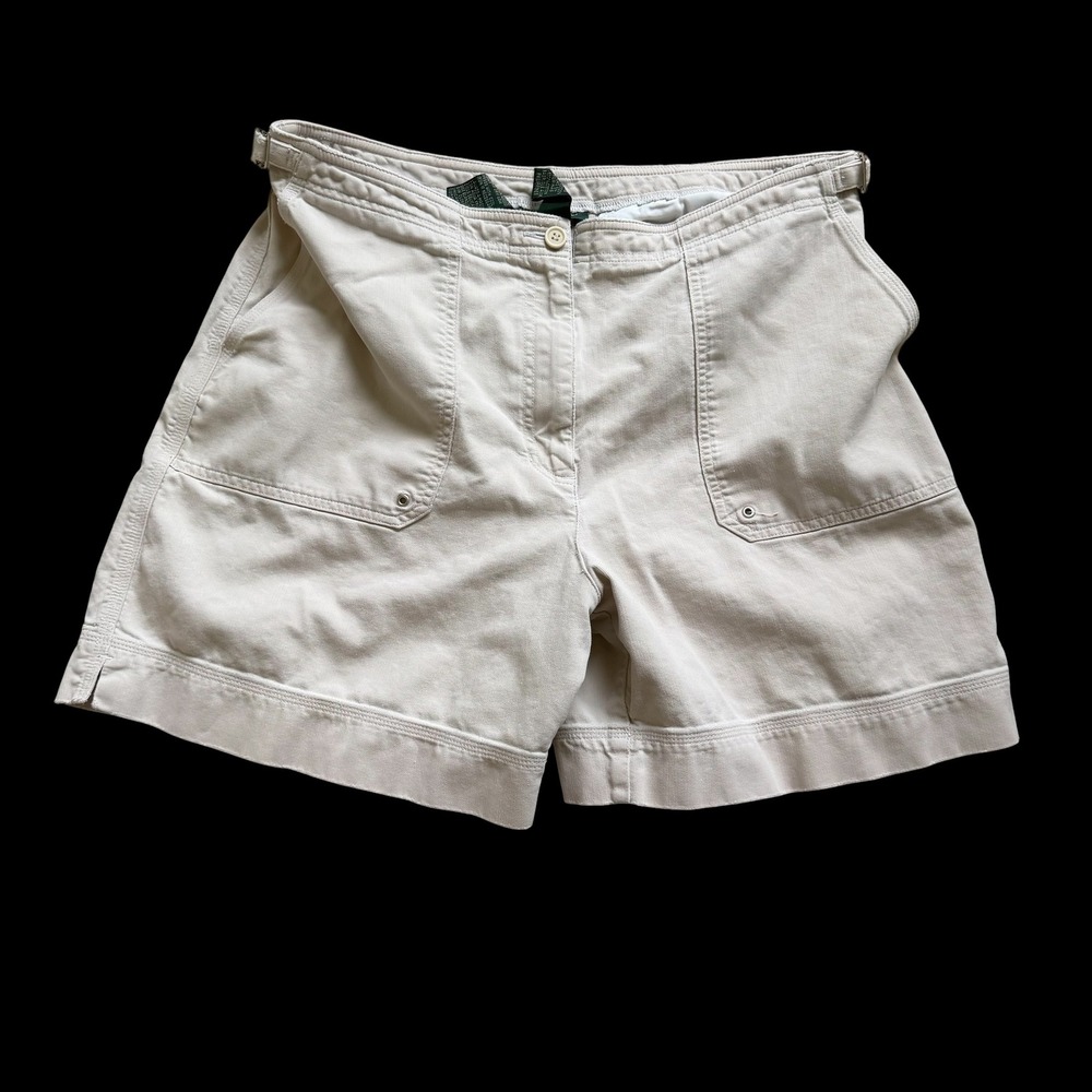 90's Lauren Ralph Lauren Khaki Chino Shorts 14 Beige Cotton Utility Cargo 5in